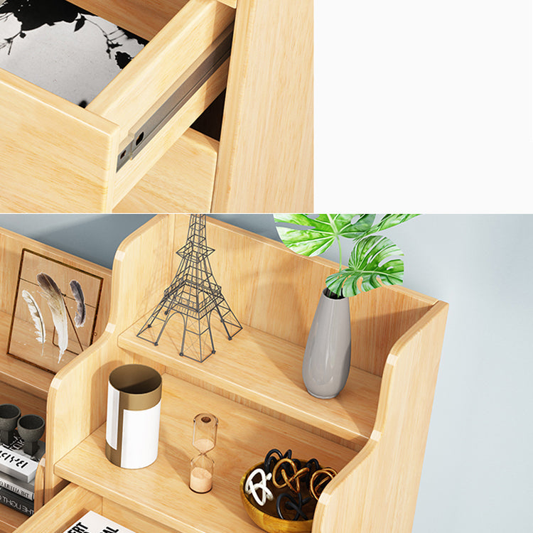 22-In Wide Solid Wood Accent Chest Mid Century 1 - Shelf Cabinet with Drawers Clearhalo 'Cabinets & Chests' 'cabinets_chests' 'furn' 'furn_cabinets_chests' 'Furniture' 'Living Room Furniture' 6350633