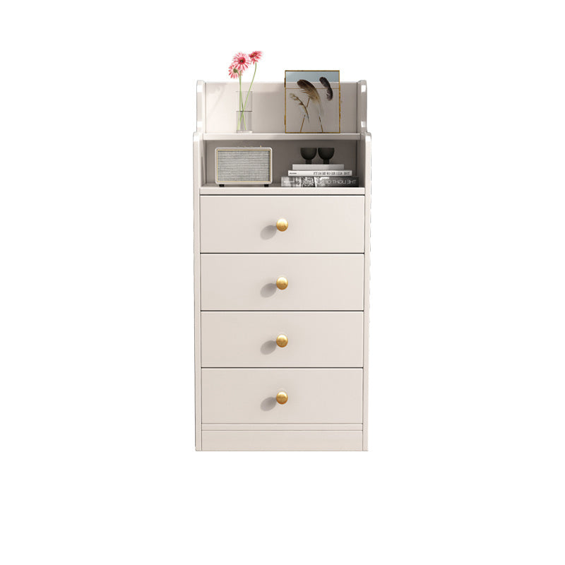 22-In Wide Solid Wood Accent Chest Mid Century 1 - Shelf Cabinet with Drawers White 4 Clearhalo 'Cabinets & Chests' 'cabinets_chests' 'furn' 'furn_cabinets_chests' 'Furniture' 'Living Room Furniture' 6350638