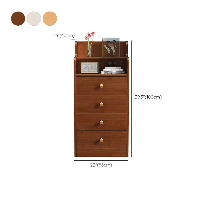 22-In Wide Solid Wood Accent Chest Mid Century 1 - Shelf Cabinet with Drawers Clearhalo 'Cabinets & Chests' 'cabinets_chests' 'furn' 'furn_cabinets_chests' 'Furniture' 'Living Room Furniture' 6350641