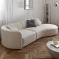 Fabric Scandinavian Curved Sectional 27.55" High Sectional Sofa 110"L x 63"W x 27.5"H Left Clearhalo 'furn' 'furn_sectionals' 'Furniture' 'Living Room Furniture' 'Sectionals' 6350645