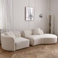 Fabric Scandinavian Curved Sectional 27.55" High Sectional Sofa Clearhalo 'furn' 'furn_sectionals' 'Furniture' 'Living Room Furniture' 'Sectionals' 6350646