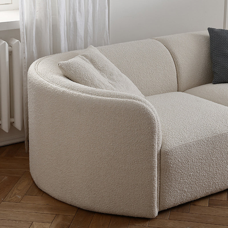 Fabric Scandinavian Curved Sectional 27.55" High Sectional Sofa Clearhalo 'furn' 'furn_sectionals' 'Furniture' 'Living Room Furniture' 'Sectionals' 6350650