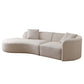 Fabric Scandinavian Curved Sectional 27.55" High Sectional Sofa Clearhalo 'furn' 'furn_sectionals' 'Furniture' 'Living Room Furniture' 'Sectionals' 6350653