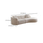 Fabric Scandinavian Curved Sectional 27.55" High Sectional Sofa Clearhalo 'furn' 'furn_sectionals' 'Furniture' 'Living Room Furniture' 'Sectionals' 6350659