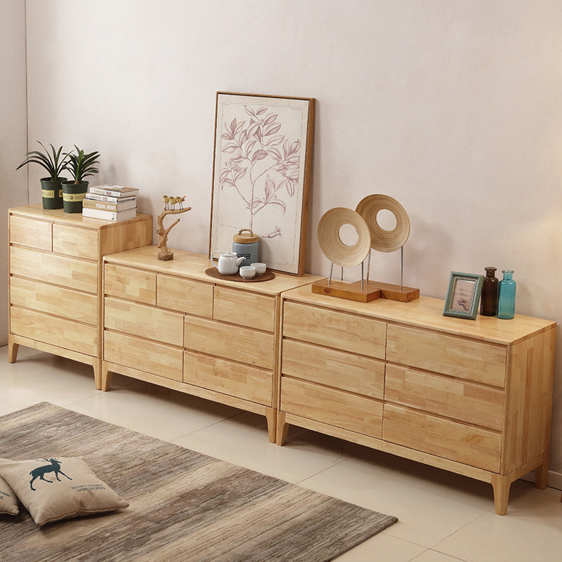 Rubberwood 15.4" D Accent Chest Drawers Included Storage Cabinet Clearhalo 'Cabinets & Chests' 'cabinets_chests' 'furn' 'furn_cabinets_chests' 'Furniture' 'Living Room Furniture' 6350665