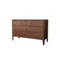 Rubberwood 15.4" D Accent Chest Drawers Included Storage Cabinet Walnut 7 Clearhalo 'Cabinets & Chests' 'cabinets_chests' 'furn' 'furn_cabinets_chests' 'Furniture' 'Living Room Furniture' 6350668