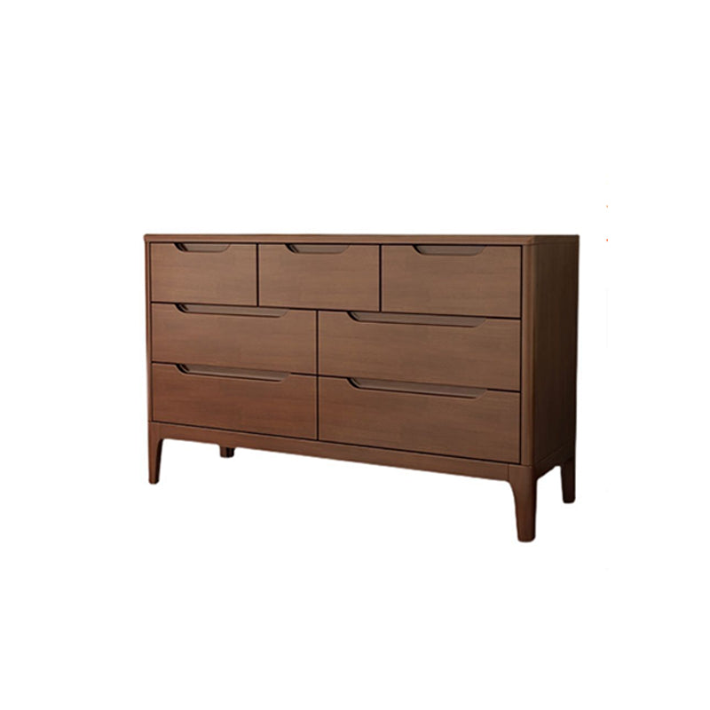 Rubberwood 15.4" D Accent Chest Drawers Included Storage Cabinet Walnut 7 Clearhalo 'Cabinets & Chests' 'cabinets_chests' 'furn' 'furn_cabinets_chests' 'Furniture' 'Living Room Furniture' 6350668