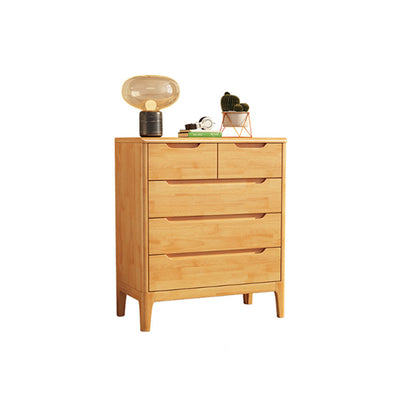 Rubberwood 15.4" D Accent Chest Drawers Included Storage Cabinet Natural 5 Clearhalo 'Cabinets & Chests' 'cabinets_chests' 'furn' 'furn_cabinets_chests' 'Furniture' 'Living Room Furniture' 6350669