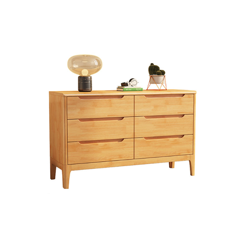 Rubberwood 15.4" D Accent Chest Drawers Included Storage Cabinet Natural 6 Clearhalo 'Cabinets & Chests' 'cabinets_chests' 'furn' 'furn_cabinets_chests' 'Furniture' 'Living Room Furniture' 6350671