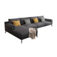 L-shape 4-seater Fabric Sectional Slipcovered Square Arm Sectional Clearhalo 'furn' 'furn_sectionals' 'Furniture' 'Living Room Furniture' 'Sectionals' 6350692