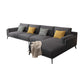 L-shape 4-seater Fabric Sectional Slipcovered Square Arm Sectional Clearhalo 'furn' 'furn_sectionals' 'Furniture' 'Living Room Furniture' 'Sectionals' 6350697