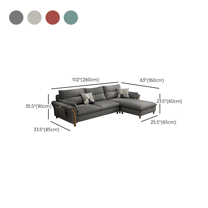 3-Sitzer-Sofasofa aus Stoff mit Überzug und Stauraum