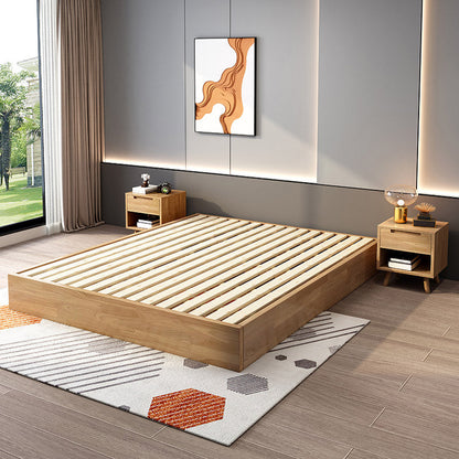 Mid-Century Modern Platform Bed Frame Solid Wood Platform Bed Wood Clearhalo 'Bedroom Furniture' 'Beds' 'furn' 'furn_beds' 'Furniture' 6350782