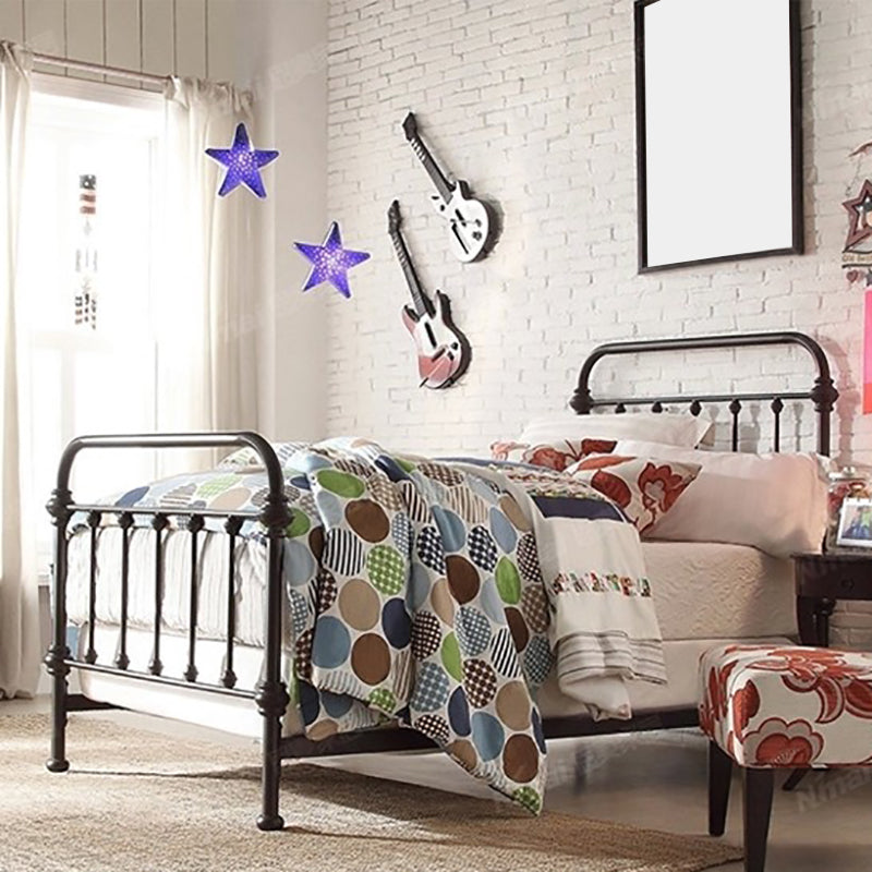 Cama industrial de marco de marco abierto cama de metal con patas de oro personalizadas