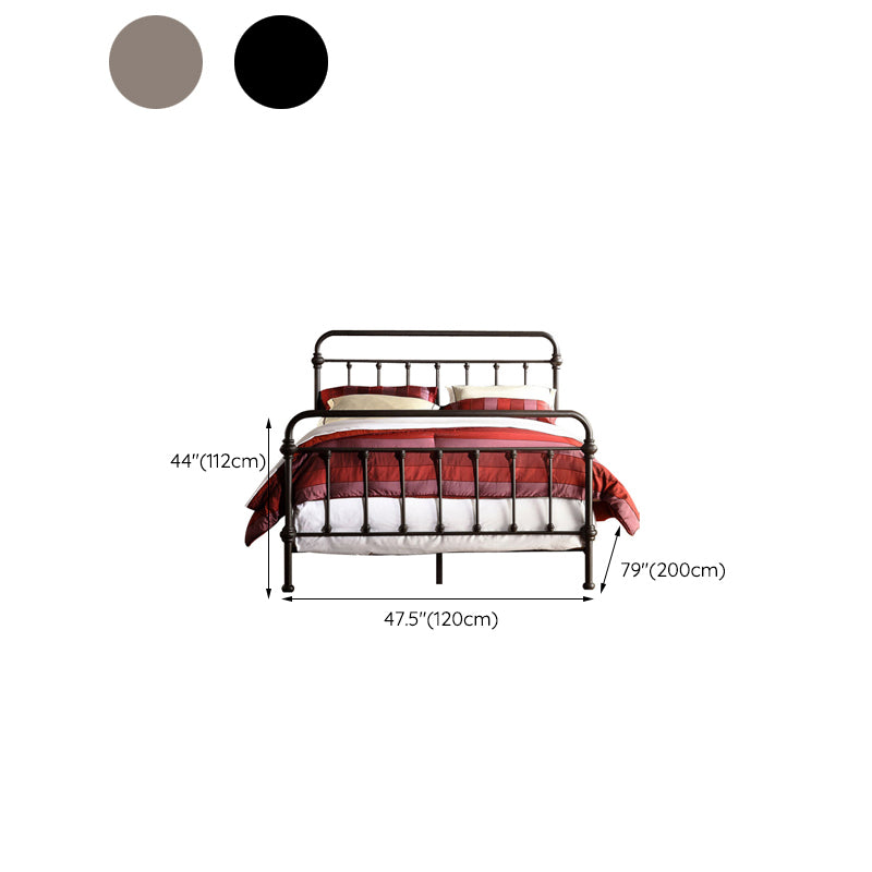 Cama industrial de marco de marco abierto cama de metal con patas de oro personalizadas