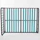 Black and White Open-Frame Bed Industrial Spindle Slat Bed With Custom Gold Legs