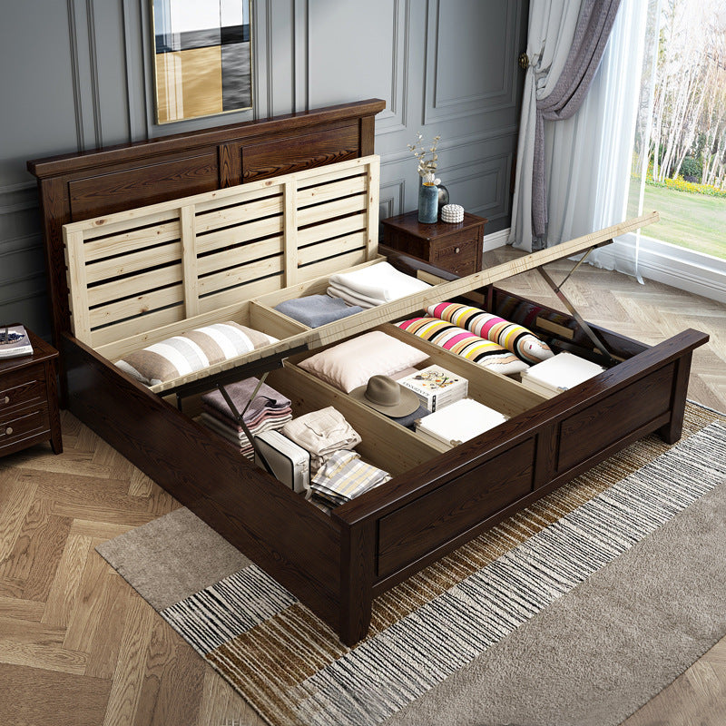 Ash Standard Bed Marco de cama moderno de mediados de siglo con cabecera