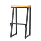 Contemporary Metal Counter Stool Wood Seat Bar Stool for Living Room 1 Piece Bar Stool(28"H) Clearhalo 'Bar Furniture' 'Bar Stools' 'bar_stools' 'furn' 'furn_bar_stools' 'Furniture' 'Kitchen & Dining Furniture' 6350992