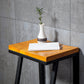 Contemporary Metal Counter Stool Wood Seat Bar Stool for Living Room Clearhalo 'Bar Furniture' 'Bar Stools' 'bar_stools' 'furn' 'furn_bar_stools' 'Furniture' 'Kitchen & Dining Furniture' 6350995