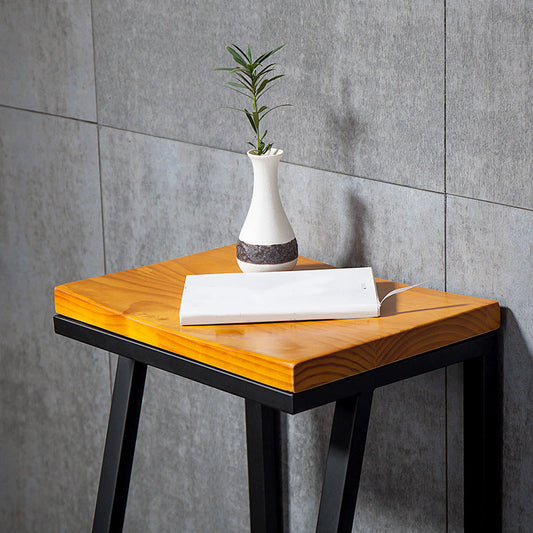 Sgabello da bar per sedile in legno con bancone in metallo contemporaneo per soggiorno