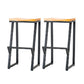 Contemporary Metal Counter Stool Wood Seat Bar Stool for Living Room 2 Piece Set Bar Stool(28"H) Clearhalo 'Bar Furniture' 'Bar Stools' 'bar_stools' 'furn' 'furn_bar_stools' 'Furniture' 'Kitchen & Dining Furniture' 6350998
