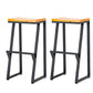 Contemporary Metal Counter Stool Wood Seat Bar Stool for Living Room 2 Piece Set Bar Stool(30"H) Clearhalo 'Bar Furniture' 'Bar Stools' 'bar_stools' 'furn' 'furn_bar_stools' 'Furniture' 'Kitchen & Dining Furniture' 6350999
