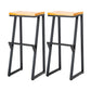 Contemporary Metal Counter Stool Wood Seat Bar Stool for Living Room 2 Piece Set Bar Stool(33"H) Clearhalo 'Bar Furniture' 'Bar Stools' 'bar_stools' 'furn' 'furn_bar_stools' 'Furniture' 'Kitchen & Dining Furniture' 6351000
