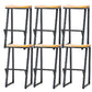 Contemporary Metal Counter Stool Wood Seat Bar Stool for Living Room 6 Piece Set Bar Stool(28"H) Clearhalo 'Bar Furniture' 'Bar Stools' 'bar_stools' 'furn' 'furn_bar_stools' 'Furniture' 'Kitchen & Dining Furniture' 6351006