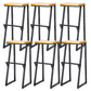 Contemporary Metal Counter Stool Wood Seat Bar Stool for Living Room 6 Piece Set Bar Stool(33"H) Clearhalo 'Bar Furniture' 'Bar Stools' 'bar_stools' 'furn' 'furn_bar_stools' 'Furniture' 'Kitchen & Dining Furniture' 6351008