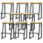 Contemporary Metal Counter Stool Wood Seat Bar Stool for Living Room 8 Piece Set Counter Stool(26"H) Clearhalo 'Bar Furniture' 'Bar Stools' 'bar_stools' 'furn' 'furn_bar_stools' 'Furniture' 'Kitchen & Dining Furniture' 6351009
