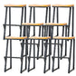 Contemporary Metal Counter Stool Wood Seat Bar Stool for Living Room 8 Piece Set Bar Stool(30"H) Clearhalo 'Bar Furniture' 'Bar Stools' 'bar_stools' 'furn' 'furn_bar_stools' 'Furniture' 'Kitchen & Dining Furniture' 6351011