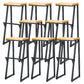 Contemporary Metal Counter Stool Wood Seat Bar Stool for Living Room 8 Piece Set Bar Stool(33"H) Clearhalo 'Bar Furniture' 'Bar Stools' 'bar_stools' 'furn' 'furn_bar_stools' 'Furniture' 'Kitchen & Dining Furniture' 6351012