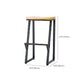Contemporary Metal Counter Stool Wood Seat Bar Stool for Living Room Clearhalo 'Bar Furniture' 'Bar Stools' 'bar_stools' 'furn' 'furn_bar_stools' 'Furniture' 'Kitchen & Dining Furniture' 6351014