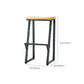 Contemporary Metal Counter Stool Wood Seat Bar Stool for Living Room Clearhalo 'Bar Furniture' 'Bar Stools' 'bar_stools' 'furn' 'furn_bar_stools' 'Furniture' 'Kitchen & Dining Furniture' 6351015