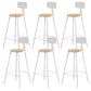 Taburete de madera maciza, taburete contemporáneo sin brazos para sala de estar