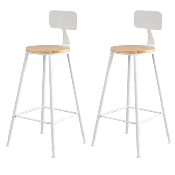 Taburete de madera maciza, taburete contemporáneo sin brazos para sala de estar