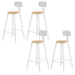 Taburete de madera maciza, taburete contemporáneo sin brazos para sala de estar