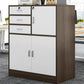 Nordic Style File Cabinet Drawers Color Block Vertical Wood File Cabinet Brown 3 Clearhalo 'Filing Cabinets' 'filling_cabinets' 'furn' 'furn_filling_cabinets' 'Furniture' 'Office Furniture' 6351119