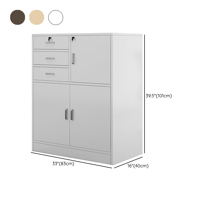 Nordic Style File Cabinet Drawers Color Block Vertical Wood File Cabinet Clearhalo 'Filing Cabinets' 'filling_cabinets' 'furn' 'furn_filling_cabinets' 'Furniture' 'Office Furniture' 6351132