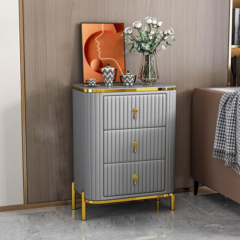 Glam Vertical Stone Storage Chest Bedroom Chest with Drawers Grey 3 Clearhalo 'Bedroom Furniture' 'Dressers & Chests' 'dressers_chests' 'furn' 'furn_dressers_chests' 'Furniture' 6351696