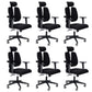 Modern Desk Chair Mesh Executiver Chair High-Back Chair in Black 6 Piece Set Clearhalo 'furn' 'furn_office_chair' 'Furniture' 'Office Chairs' 'Office Furniture' 'office_chair' 6352165