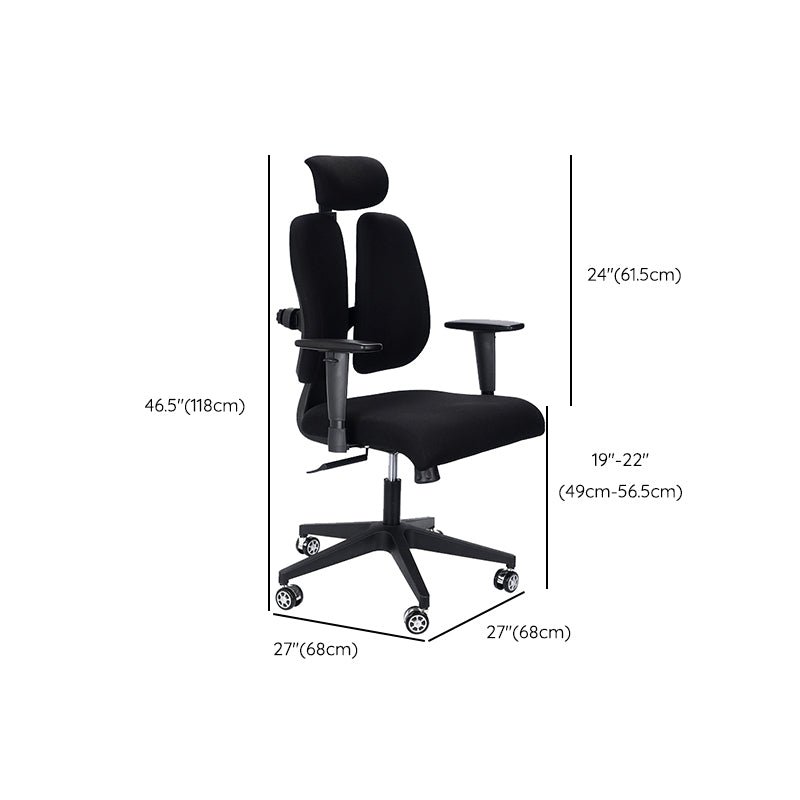 Modern Desk Chair Mesh Executiver Chair High-Back Chair in Black Clearhalo 'furn' 'furn_office_chair' 'Furniture' 'Office Chairs' 'Office Furniture' 'office_chair' 6352170