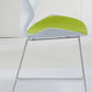 Moderne gaststoel met wit frame, kunststof conferentiestoel met middenrug