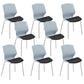 Moderne gaststoel met wit frame, kunststof conferentiestoel met middenrug