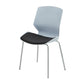 Moderne gaststoel met wit frame, kunststof conferentiestoel met middenrug