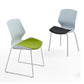 Moderne gaststoel met wit frame, kunststof conferentiestoel met middenrug