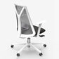 Modern Desk Chair Mesh Computer Chair Mid-Back Chair with Fixed Arm White-Black 1 Piece Clearhalo 'furn' 'furn_office_chair' 'Furniture' 'Office Chairs' 'Office Furniture' 'office_chair' 6352223