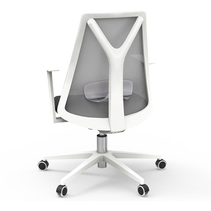 Modern Desk Chair Mesh Computer Chair Mid-Back Chair with Fixed Arm Clearhalo 'furn' 'furn_office_chair' 'Furniture' 'Office Chairs' 'Office Furniture' 'office_chair' 6352233