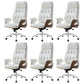 27" Wide Contemporary Managers Chair Tufted Leather Executive Chair White 6 Piece Set Clearhalo 'furn' 'furn_office_chair' 'Furniture' 'Office Chairs' 'Office Furniture' 'office_chair' 6352353