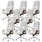 27" Wide Contemporary Managers Chair Tufted Leather Executive Chair White 8 Piece Set Clearhalo 'furn' 'furn_office_chair' 'Furniture' 'Office Chairs' 'Office Furniture' 'office_chair' 6352354